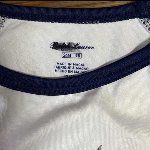 Ralph Lauren Bear Toddlers Long Sleeve Swim Shirt. 18 Months NWT - Picture 4 of 5